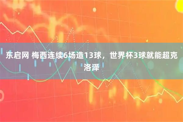 东启网 梅西连续6场造13球，世界杯3球就能超克洛泽